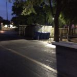Image of new security lighting on garbage area.